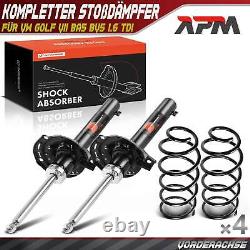 4x Complet Amortisseur Kit Avant pour VW Golf VII BA5 BV5 1.6 Tdi