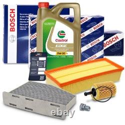 Bosch Kit De Révision + 5l Castrol 5w-30 LL Pour Vw Eos Golf 6 5k Aj 2.0 Tdi