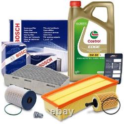 Bosch Kit De Révision B+5l Castrol 5w-30 LL Pour Vw Golf 5 1k 1.9 2.0 Tdi