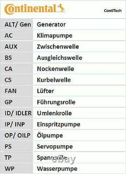 Continental Kit De Distribution Pour Audi A3 2.0 Tdi 16v, A4 2.0 Tdi 16v, 2.0 Tdi