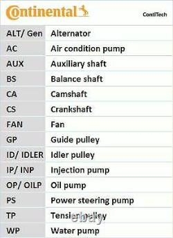 Continental Kit De Distribution Pour Audi A3 2.0 Tdi 16v, A4 2.0 Tdi, A1 1.6 Tdi