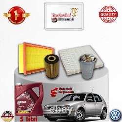 Filtres Kit D'Entretien + Huile VW Golf IV 1.9 Tdi 96KW 130CV Partir 2005 -2007