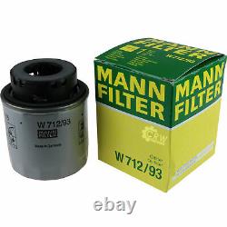 Huile Moteur 5L Mannol Diesel Tdi 5W-30 + Mann-Filter Filtres à VW Touran 1T1