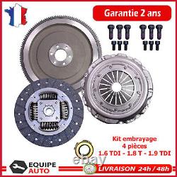 KIT 4 PIECES VOLANT MOTEUR RIGIDE pour A3 GOLF 4 LEON 1.9 TDI 110 IDEM 826317