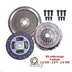 KIT 4 PIECES VOLANT MOTEUR RIGIDE pour A3 GOLF 4 LEON 1.9 TDI 110 IDEM 826317