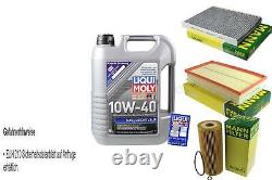KIT D'INSPECTION FILTRE LIQUI MOLY ÖL 5L 10W-40 pour VW Golf IV 1J1 1.9 TDI