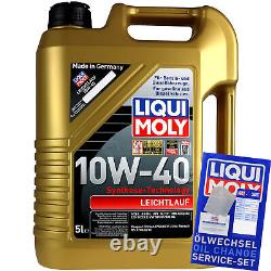 KIT D'INSPECTION FILTRE LIQUI MOLY ÖL 5L 10W-40 pour VW Golf IV 1J1 1.9 TDI