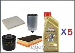 Kit De Filtre 4 + Huile Pour VW Golf 1.6/2.0 TDI 2.0 GTD