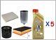 Kit De Filtre 4 + Huile Pour Vw Golf 1.6/2.0 Tdi 2.0 Gtd