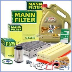 Mann-filter Kit De Révision B+5l Castrol 5w-30 LL Pour Vw Golf Plus 1.9 2.0 Tdi