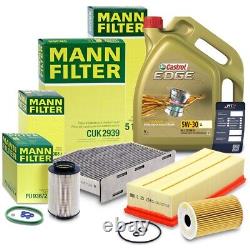 Mann-filter Kit De Révision B+5l Castrol 5w-30 LL Pour Vw Golf Plus 5m 2.0 Tdi