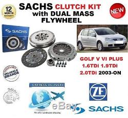 Pour VW Golf V VI Plus 1.6 1.9 2.0 Tdi 2003-ON Sachs Kit Embrayage Avec Volant