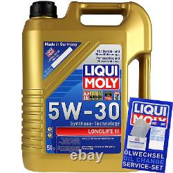Sct Inspection Set Liqui Moly Longlife 7L 5W-30 pour VW Golf IV Variant 1.9 Tdi