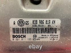 Volkswagen Golf 4 1.9 Tdi Kit Demarrage Calculateur Ref 038906019kh 0281011195