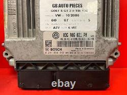 Volkswagen Golf 5 2.0 Tdi Kit Demarrage Calculateur 03g906021pn 0281014062