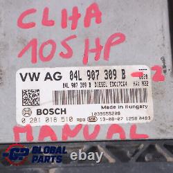 Volkswagen Golf 7 1.6 TDI CLHA 105HP Kit ECU moteur 04L907309B Clé + Allumage