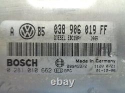 Vw Golf 4 1.9 Tdi Kit Calculateur Moteur Bosch 0281010662 038906019 Ff
